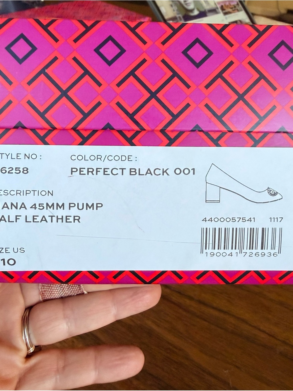 Tory Burch Perfect Black 45mm Pump - Women's Black Leather Heels size 10